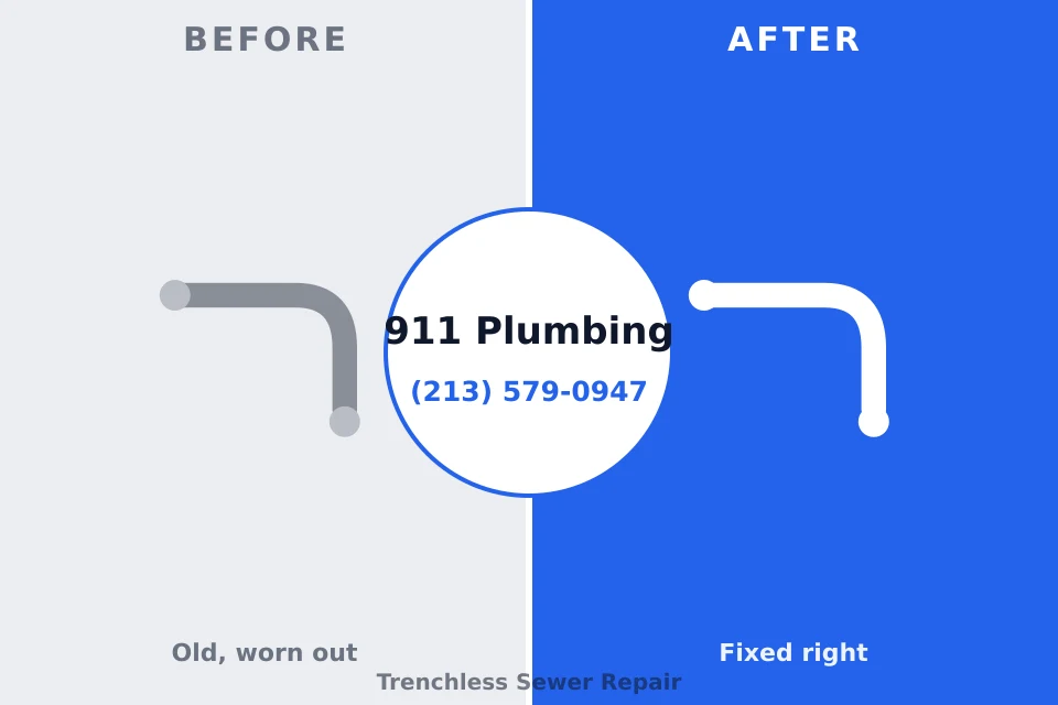 Before and after: plumbing repair Kemp Mill, MD